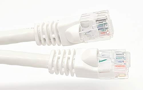 MICRO CONNECTORS Micro Connectors 25 Feet Cat6 Molded Snagless RJ45 UTP Networking Patch 24AWG Cable (White) (E08-025W)