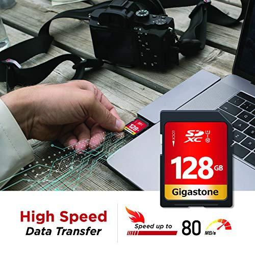 Gigastone Gigastone 128GB SD Card UHS-I U1 Class 10 SDXC Memory Card High Speed Full HD Video Canon Nikon Sony Pentax Kodak Olympus Panasonic Digital Camera