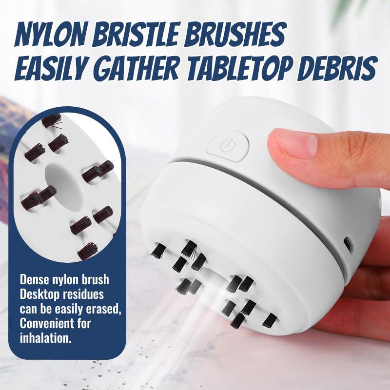 GSHLGAO GSHLGAO Desktop Vacuum Cleaner USB Charging with Vacuum Nozzle Cleaning Brush, cuteofficedeskaccessories Detachable Design & Portable Mini Table Dust Vaccum Cleaner Crumbs,