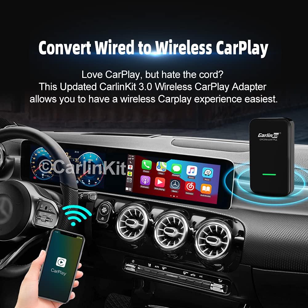 Carlinkit 2023 Wireless CarPlay Adapter CarlinKit 3.0 for Factory Wired CarPlay Cars Model Year: 2016 to 2018, for VW Audi Ford Sync 3 Mazda Mercedes Honda Chevy Subaru Porsche Hyundai Kia Lexus Gmc Acura