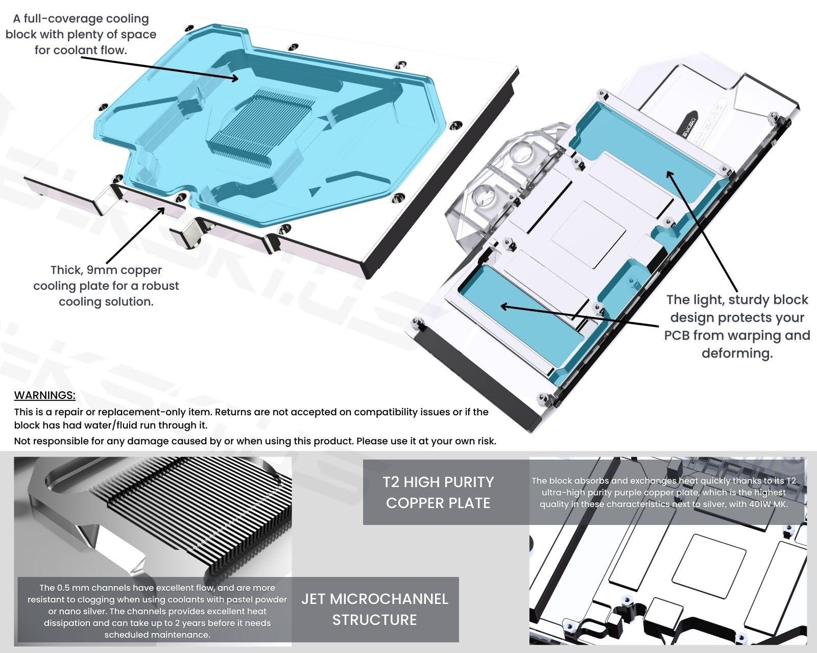 Bykski Bykski Full Coverage GPU Water Block and Backplate for ASUS ROG Strix RTX 3070/306Ti 8G Gaming (N-AS3070STRIX-X-V2)