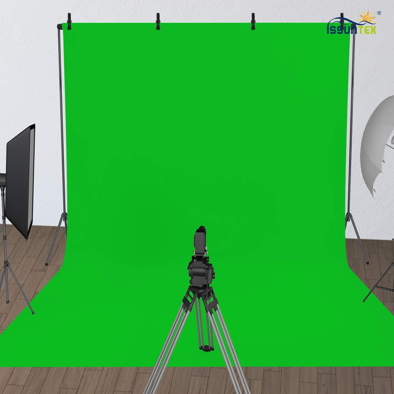 ISSUNTEX ISSUNTEX 10X16 ft Background Muslin Backdrop, Photo Studio, Collapsible High Density Screen for Video Photography and Television-Green