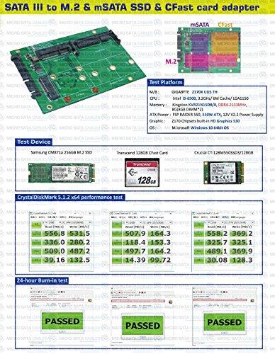 Micro SATA Cables SATA III to mSATA & M.2 SSD & CFast Card Adapter