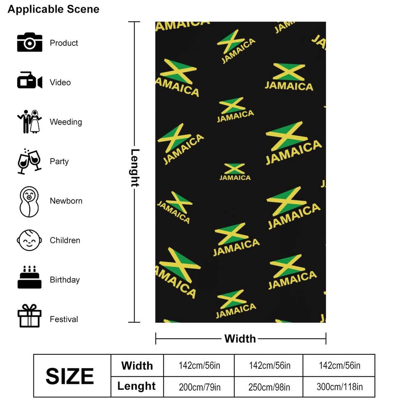 MHXYZHW Jamaica Flag Print Backdrop Background Screen for Photography Photoshoot Video Recording Parties with Design Pattern(Only Fabric)