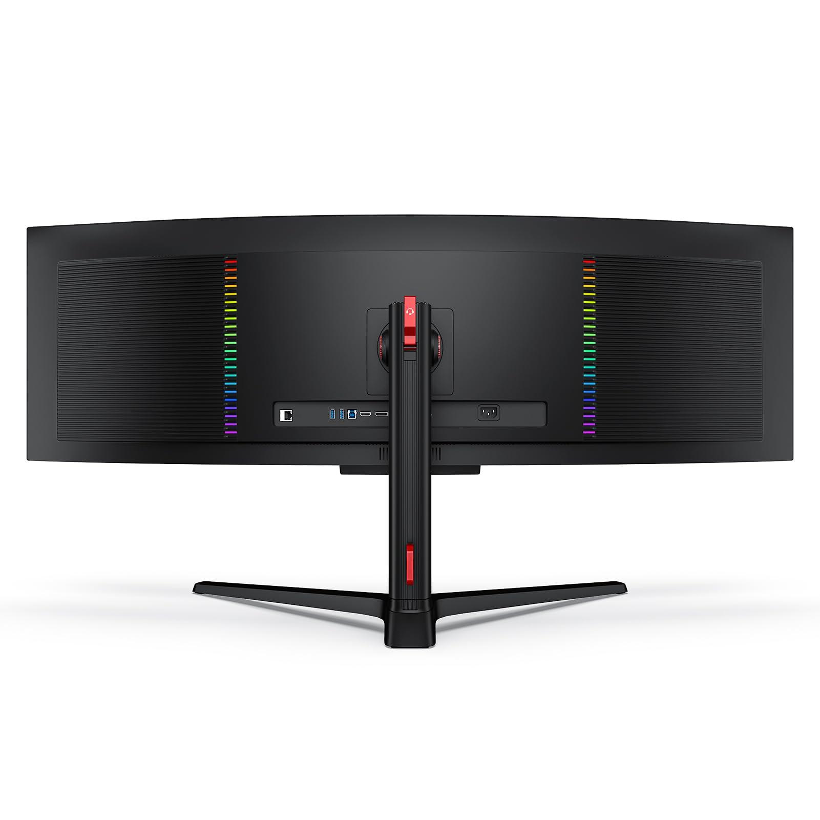 INNOCN INNOCN 49\" 49Q1S OLED Curved Gaming Monitor 5120 x 1440p 240Hz, 0.03ms, USB Type C 90W, HDMI 2.1, DisplayPort, USB Hub, Surrounding Speakers, Adaptive-Sync, Height Adjustable Stand, Black