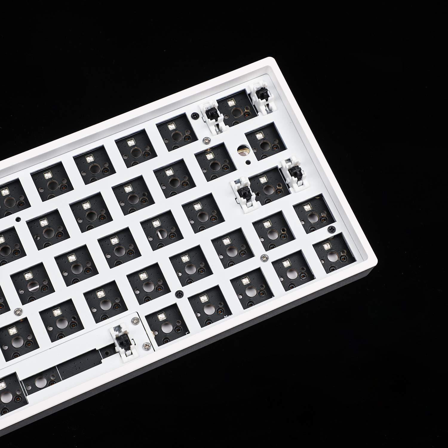 YMDK Skyloong 64 GK64 GK64x RGB Hot Swap Programmable Wired Case PCB Plate Cherry MX Keyboard DIY kit Replacable Space
