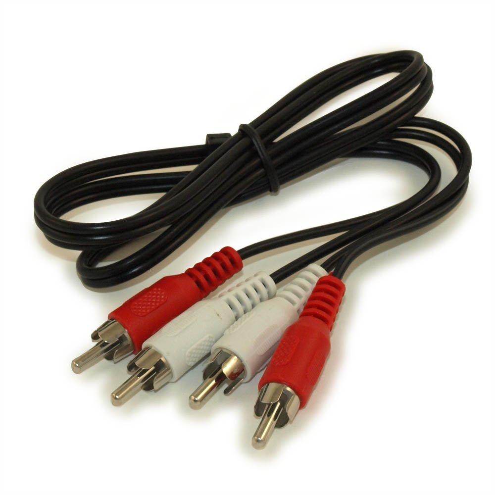 My Cable Mart My Cable Mart 3ft 2 Wire RCA Audio Cables, Male/Male (General Duty)