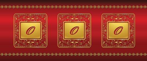 Lamp-In-A-Box Lamp-In-A-Box TRI-MNG-GLDRO Monograms Golden with Red Letter O Tripod Lamp, 8\" x 8\" x 14\"