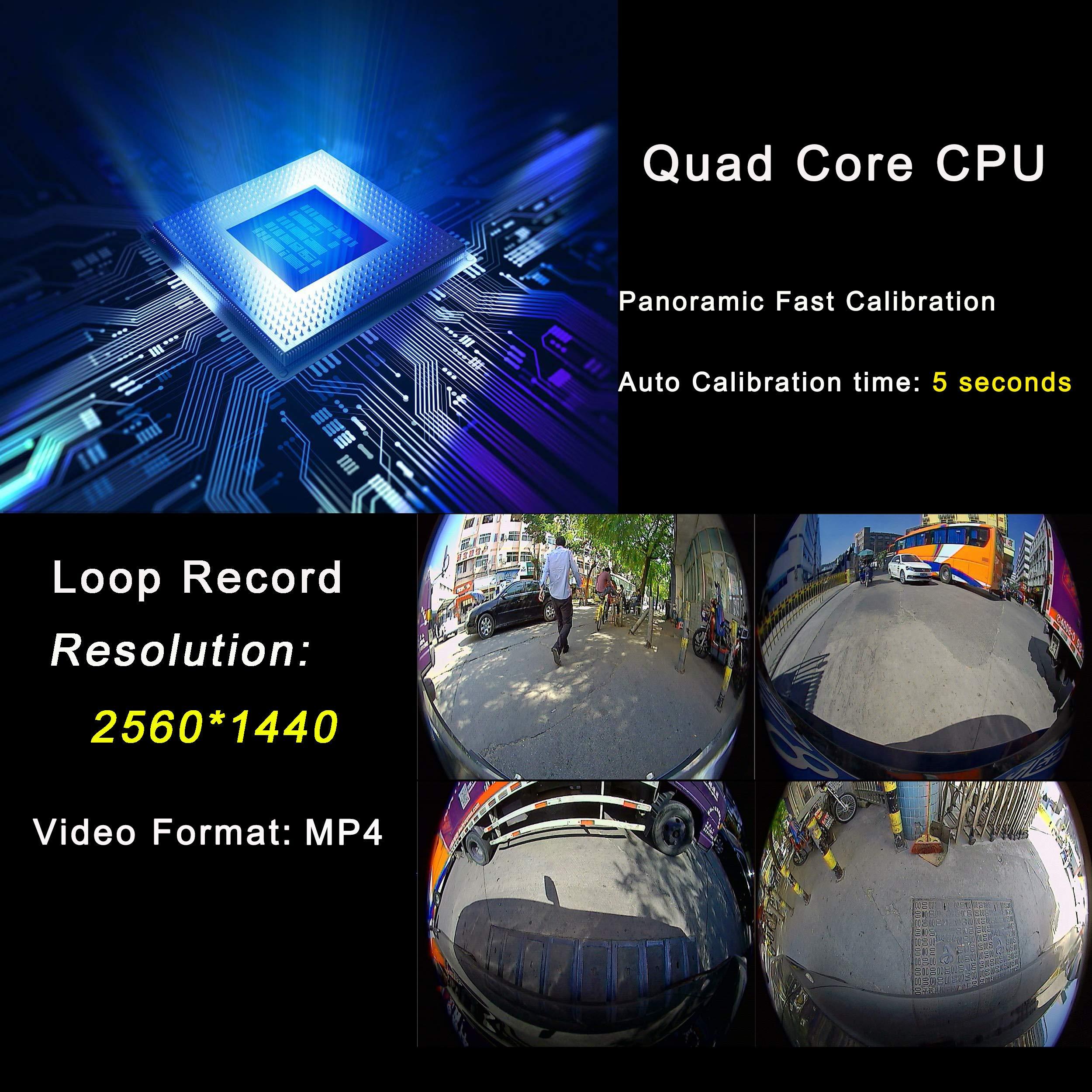 weivision Weivision 1080P FHD 360 Degree Bird View Surround Panoramic View Car Vihicle DVR Camera System Kit for Fire Engine/Bus/School Bus/Truck/Semi-Trailer/Box Truck/RV + 7inch HD Display