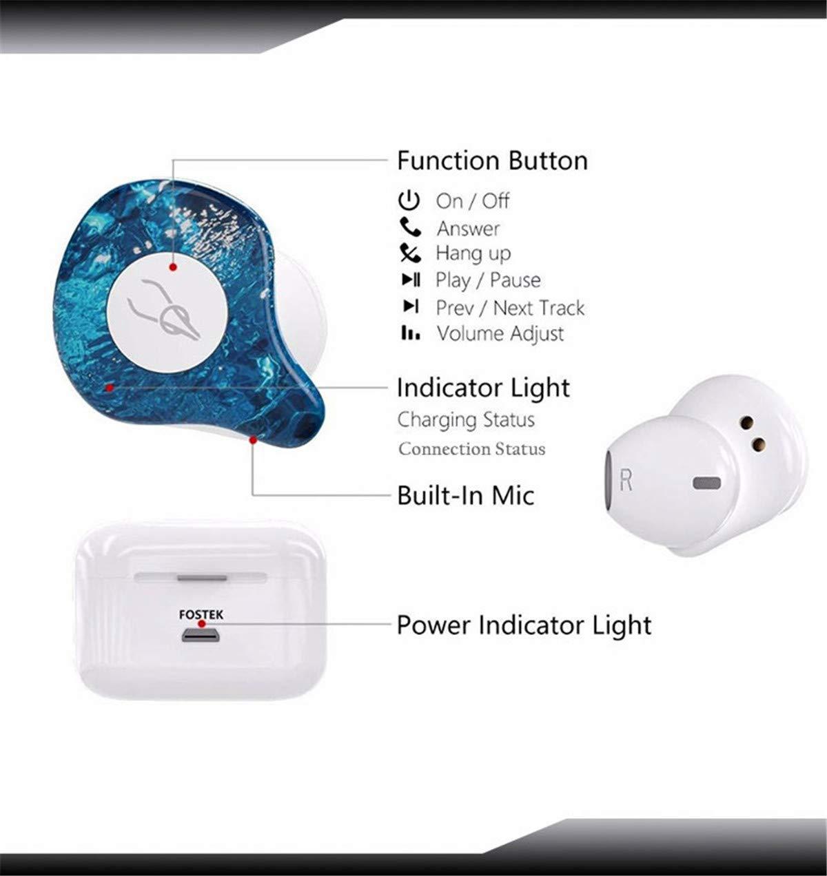 Tuanzi Sabbat X12 PRO 3D Clear Sound True Wireless Earbuds Blutooth 5.0 TWS Stereo Earphones A week's Endurance with Built-in Mic and Charging Case for iPhone Samsung iPad Android (12 Blooming)