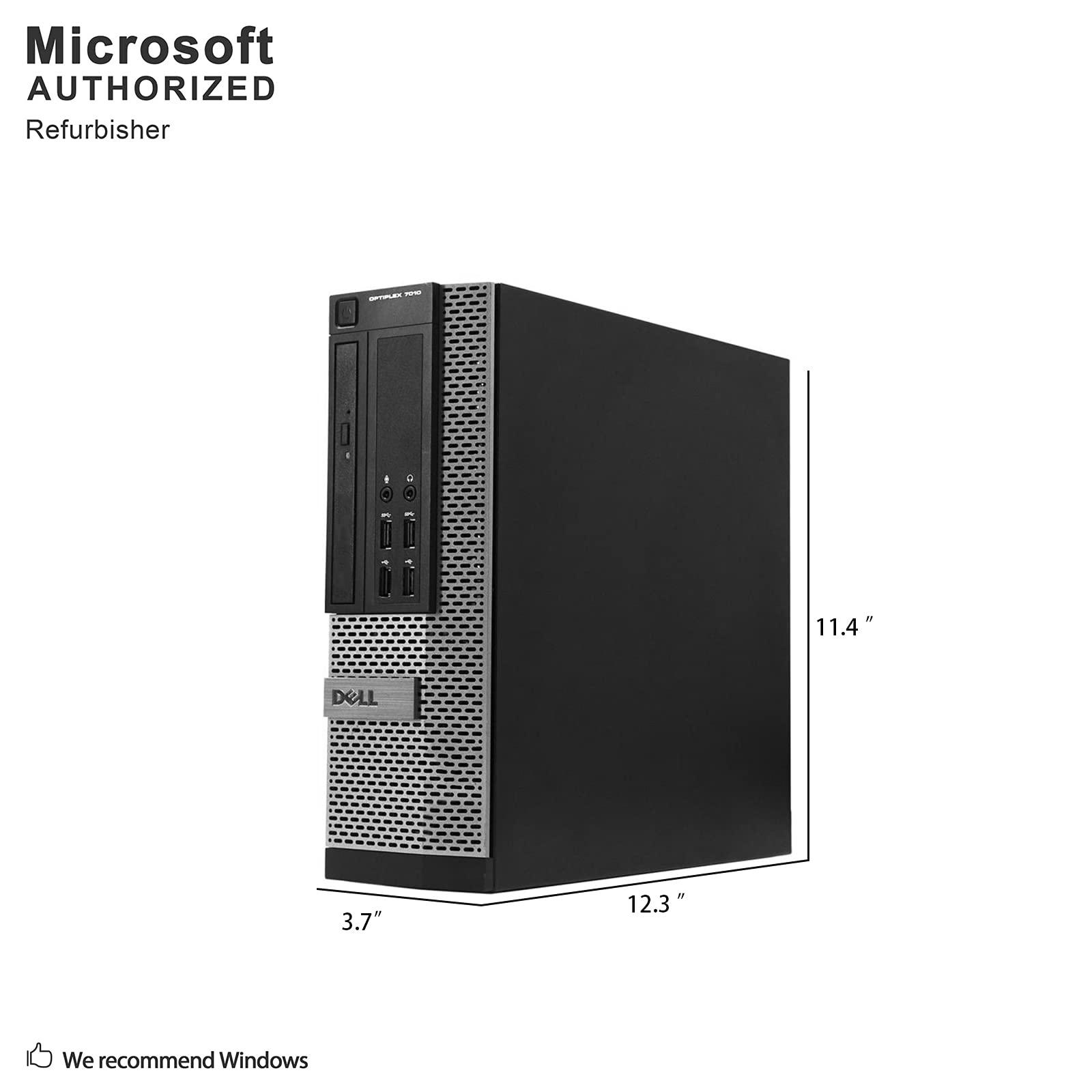 Dell DELL Optiplex 7010 SFF Business Desktop Computer PC (Intel i7-3770 3.4GHz Processor, 16GB DDR3, 240GB SSD, Windows 10 Professional) (Renewed)
