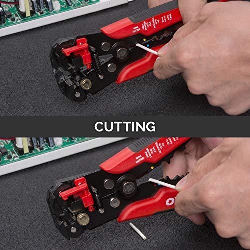 Neiko NEIKO 01924A 3-in-1 Automatic Wire Stripper, Cutter, and Crimping Tool, Auto Self-Adjusting Pliers that Cut up to 24 AWG