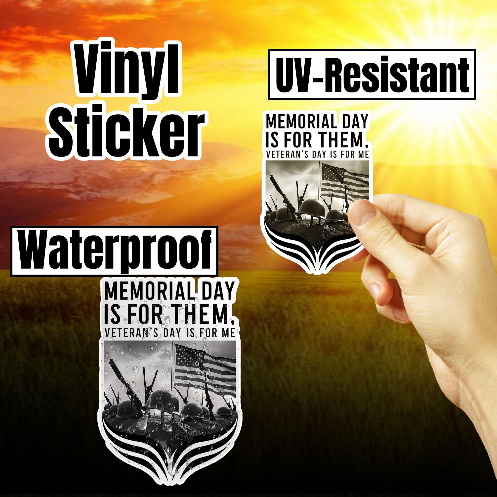 9YLOVEMM 9YLOVEMM Respect and Remember for Those Who Served Meme Funny Sticker for Car Body, Phones, Laptop, Windows, Computers, Tumbler, Mug, Helmets, 2 Inches, White