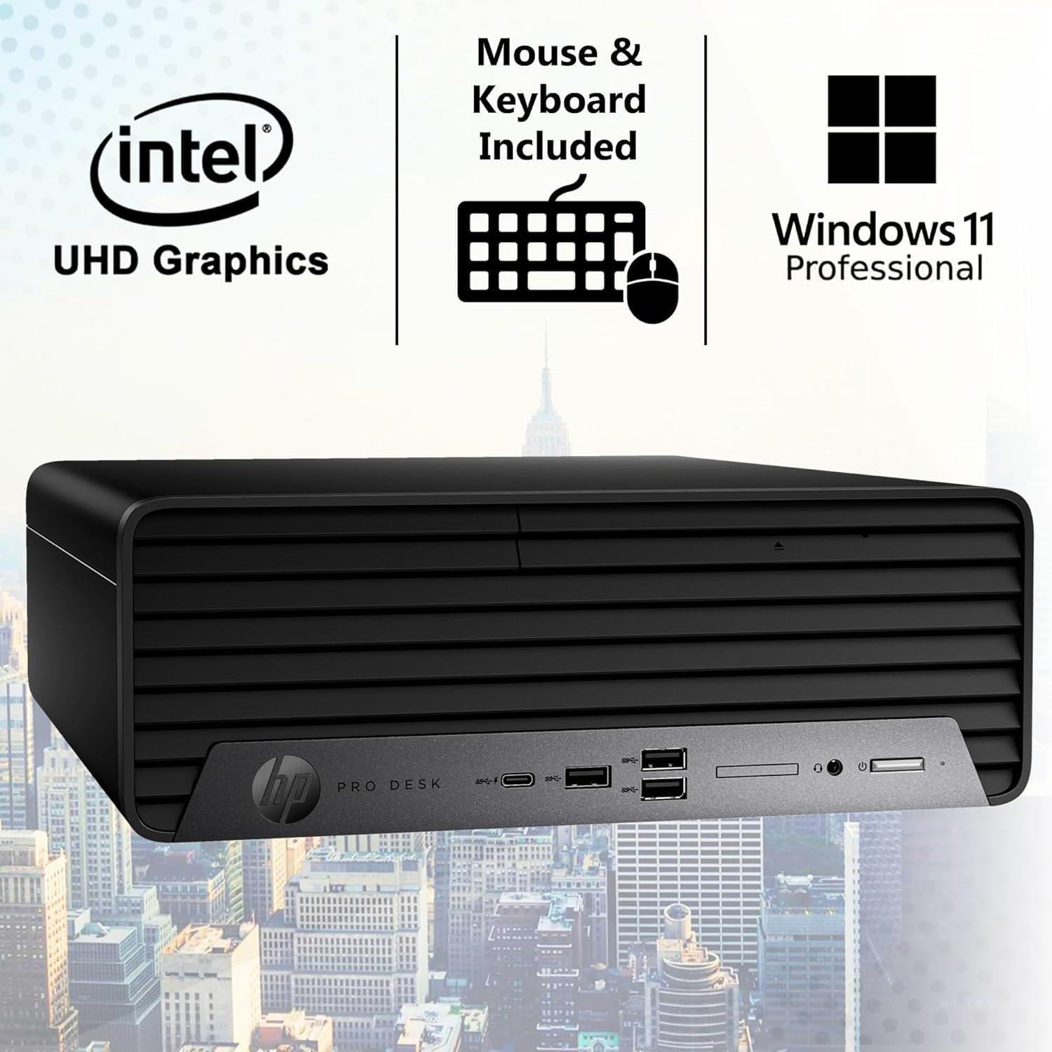 HP HP ProDesk 400 G9 Small Form Factor Business Desktop, 6-Core Intel i5-12500, 16GB RAM, 1TB PCIe SSD, Wi-Fi 6, HDMI, Type-C, DP, Support 2-Monitor 4K, Wired KB and Mouse, Windows 11 Pro