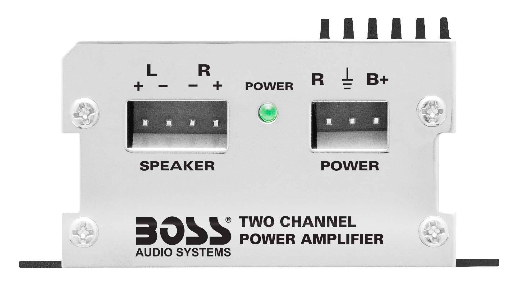 BOSS Audio Systems BOSS Audio Systems CE102 2 Channel Car Amplifier - 100 Watts, Full Range, Class A/B, IC (Integrated Circuit)