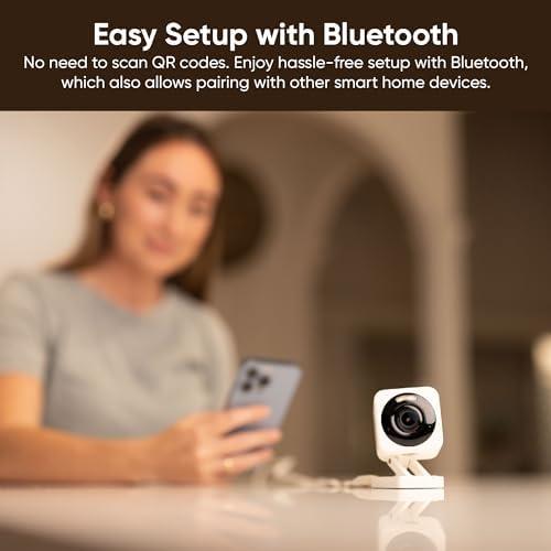 WYZE WYZE Cam v4, 2.5K QHD WiFi Indoor/Outdoor Smart Home Security Camera, Pet/Baby Monitor, Motion Activated Spotlight/Siren, Color Night Vision, 2-Way Audio, Works with Alexa & Google, Free Expert Help
