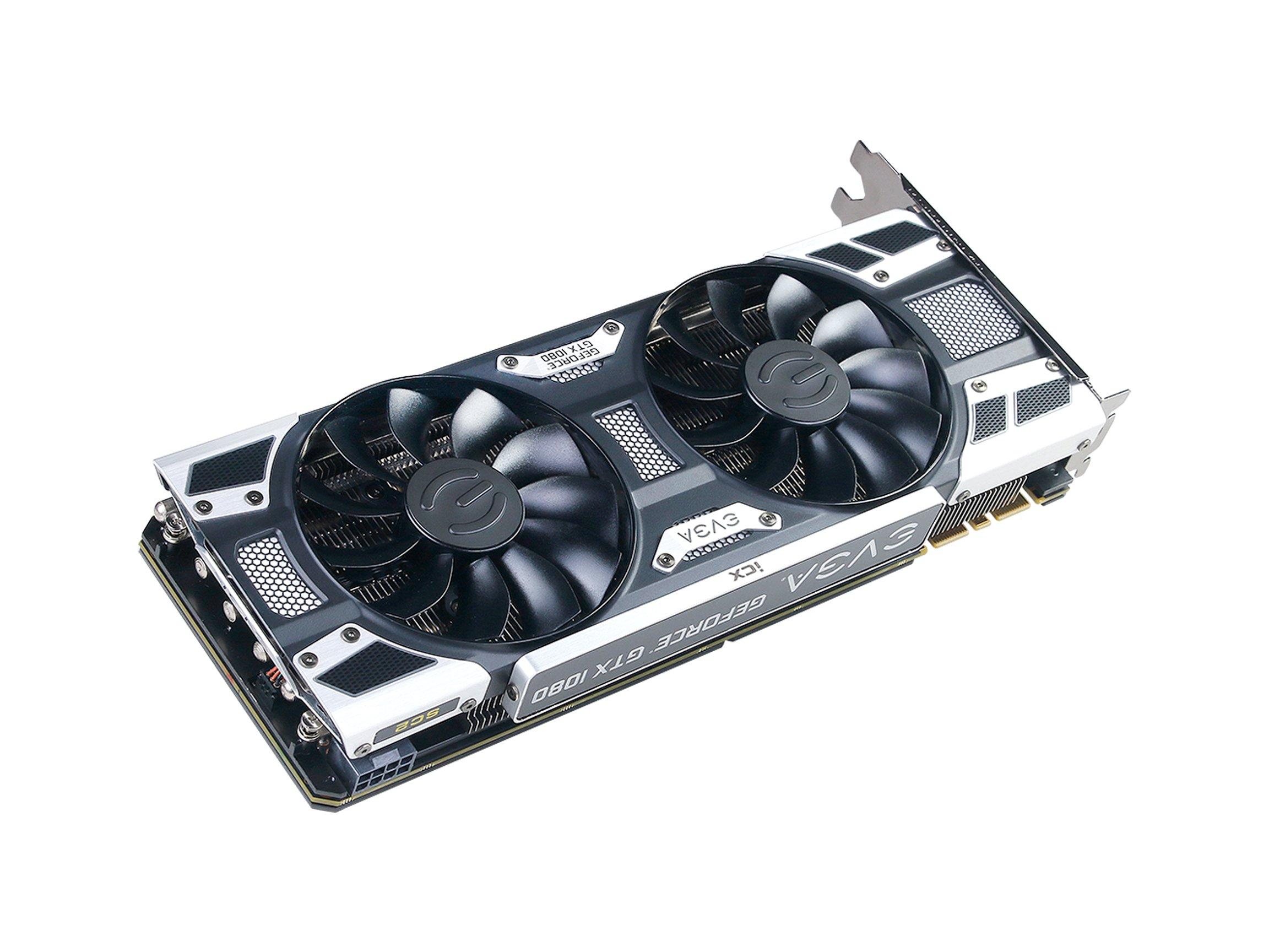 EVGA EVGA GeForce GTX 1080 SC2 Gaming, 8GB GDDR5X, iCX Technology - 9 Thermal Sensors & RGB LED G/P/M, Asynch Fan, Optimized Airflow Design Graphics Card 08G-P4-6583-KR