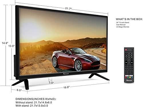 Amtone Norcent N24H-S1 24 Inch 720P HD LED Smart TV Build-in WebOS System, HDMI ARC USB Optical Ports, with TTS Function (Norcent N24H-S1)