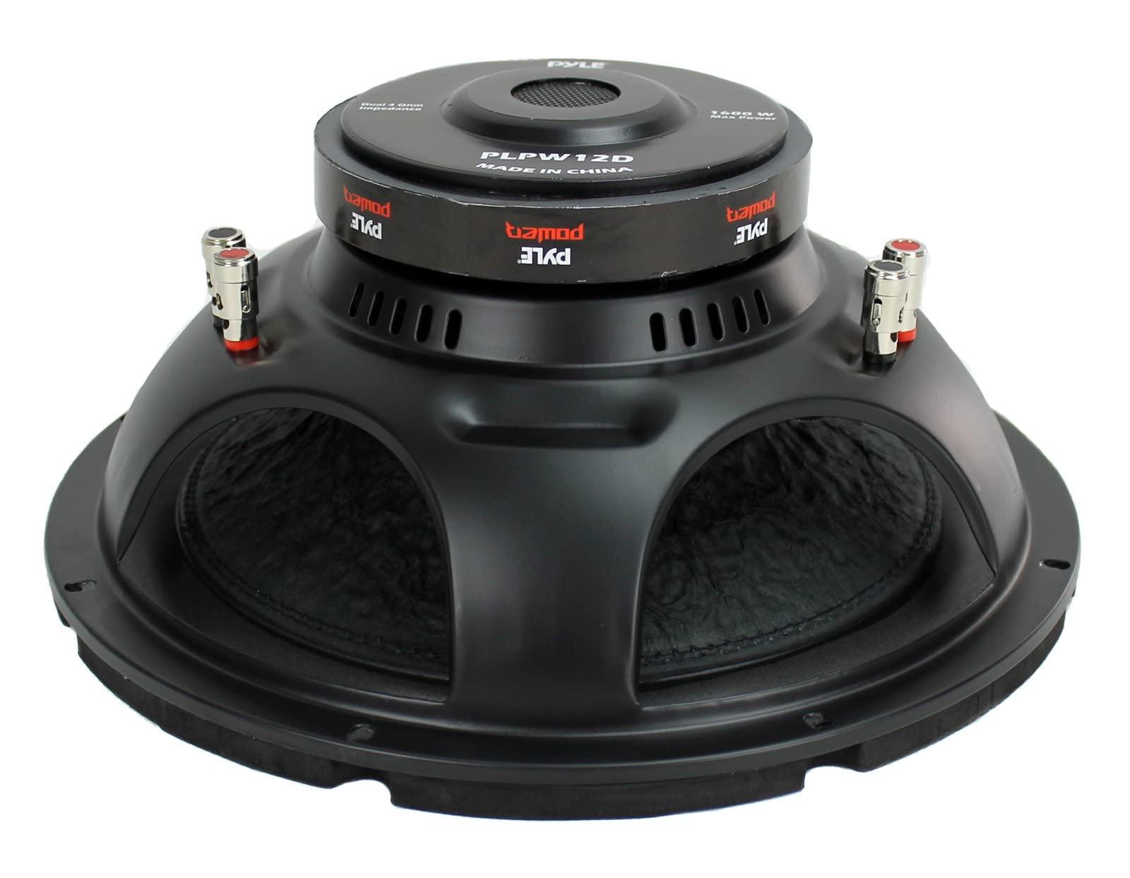 Pyle PYLE PLPW12D 12\" 1600W 4Ohm DVC Car Stereo Power Subwoofer Dual Coil (6 Pack)