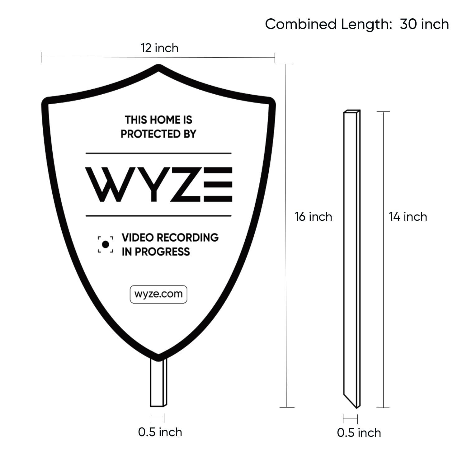 WYZE Cam Pan v2 1080p Pan/Tilt/Zoom Indoor with Color Night Vision and Reflective Security Yard Sign for Video Surveillance