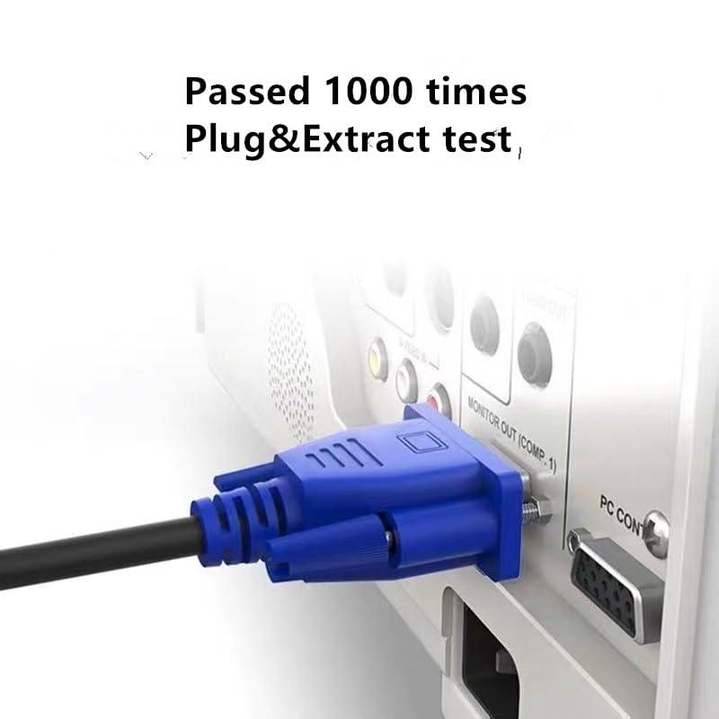 EKYLIN EKYLIN VGA Cable, 1.5m/5Feet Male to Male Video Extension Cable Adapter for Computer PC to Monitor Screen Projector with Socket Port