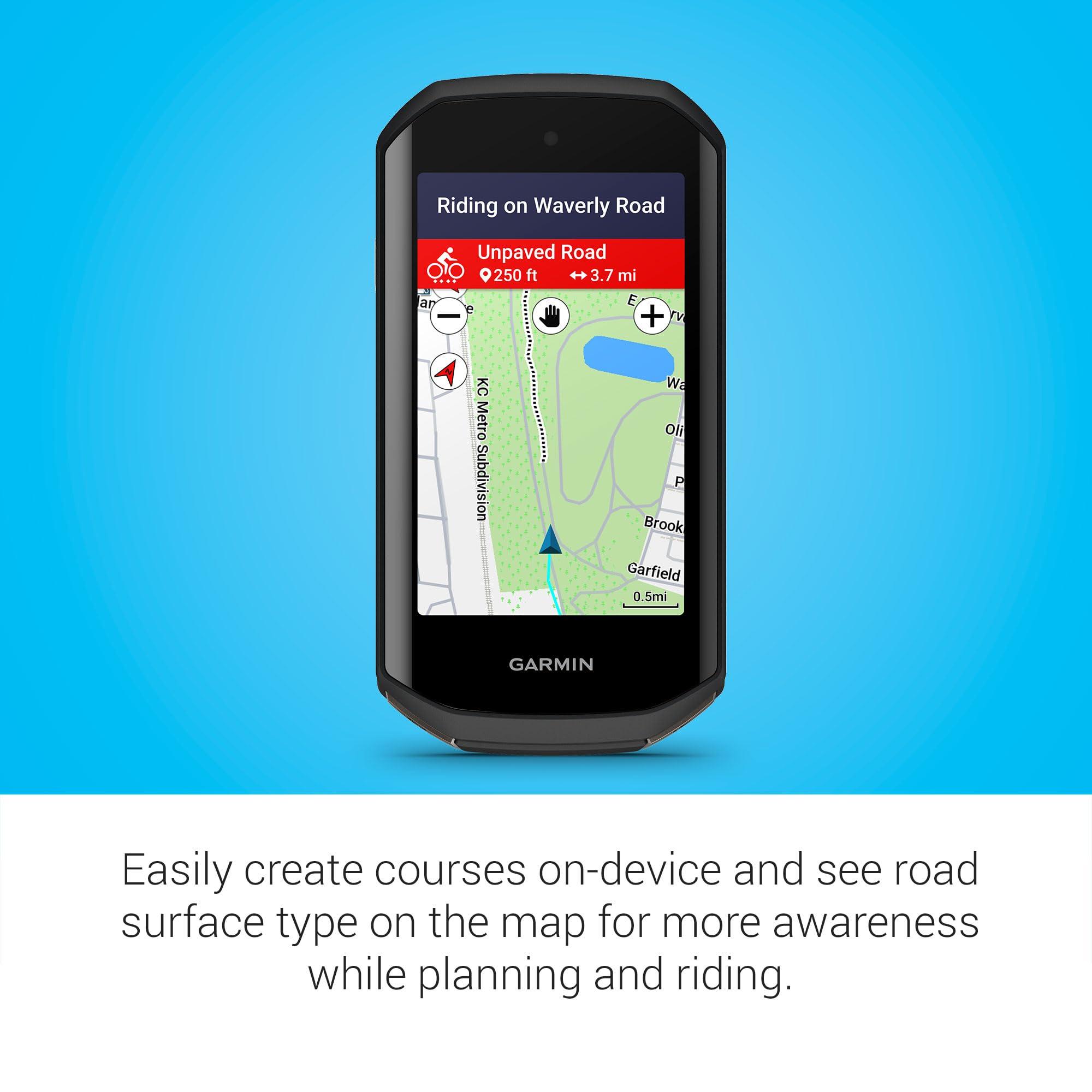 Garmin Garmin Edge 1050, Premium Cycling Computer, Vivid Color Touchscreen Display, Built-in Speaker, Advanced Training and Group Ride Features, Road Hazard Alerts