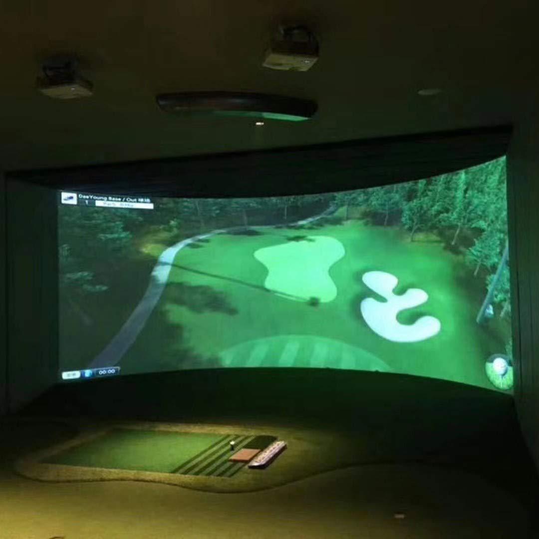 TheTerakart The Terakart Curved Self-standing Indoor/Outdoor Golf Frame with 1" corners and Golf Simulator Impact Screen (Corners with 300 x 300 cm Screen)