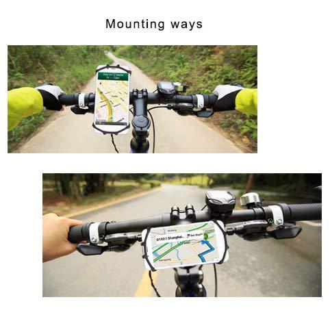 Teague MTB Phone Mount, Garmin Handlebar Mount Silicone Phone Holder for iPhone/Samsung/Galaxy/LG and Compatible with All Garmin Bike GPS Mount