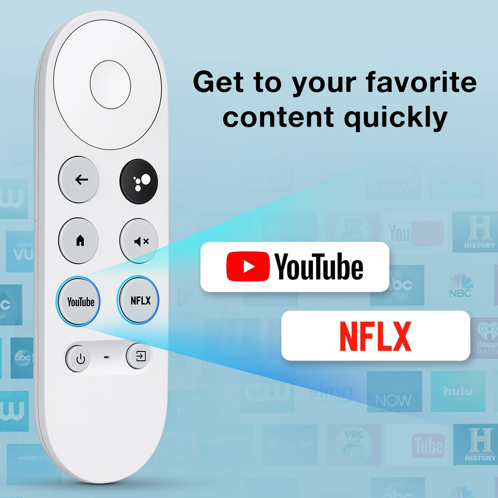 LOUTOC Replacement for Google-Chromecast-Remote, for Chromecast with Google TV Remote 4K/HD & Google TV Streamer 4K(Only for Snow Chromecast Google)