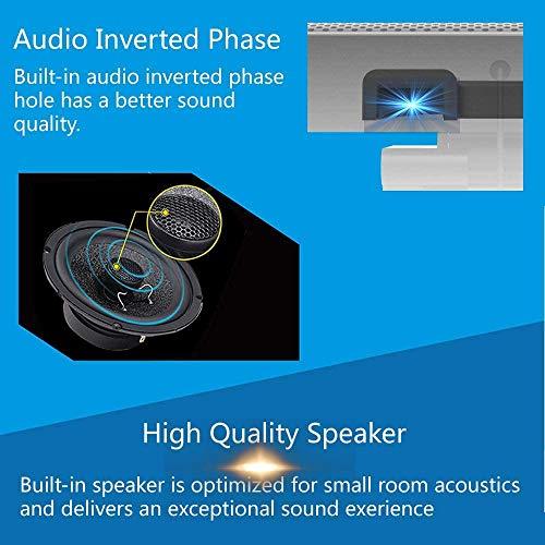 JACKLY Conference Room Camera with Microphone and Speaker, Wide Angle USB Video Conference Camera for Mac, PC, Laptop, Desktop (Black with Inverted Phase)