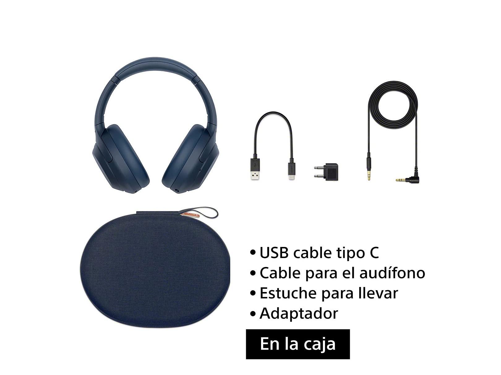 Sony Sony WH-1000XM4 Noise Cancelling Wireless Headphones - 30hr Battery Life - Over Ear Style - Optimised for Alexa and Google Assistant - Built-in mic for Calls - Blue International Version