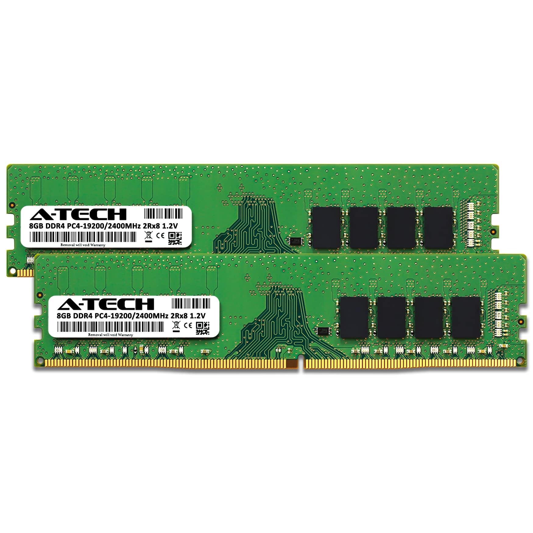 A-Tech A-Tech 16GB (2x8GB) RAM Replacement for CT2K8G4DFD824A | DDR4 2400MHz PC4-19200 (PC4-2400T) CL17 UDIMM 2Rx8 1.2V Non-ECC DIMM 288-Pin Desktop Memory Modules