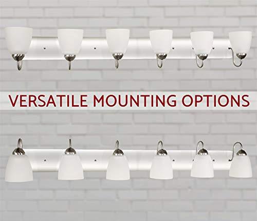 Kira Home Kira Home Armada 48" 6-Light Modern Vanity/Bathroom Light with Brushed Nickel Finish and Frosted Glass Shades