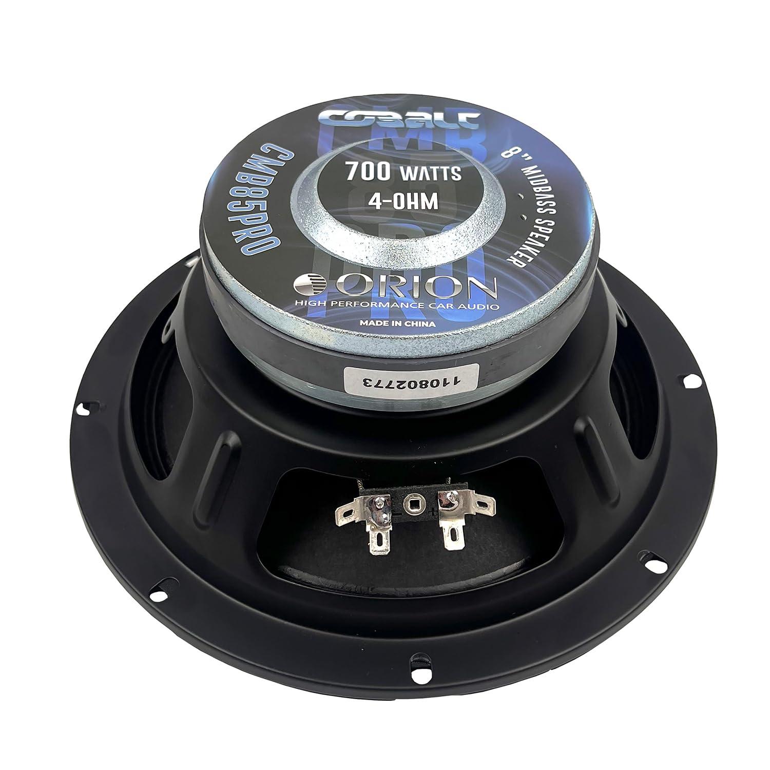 ORION ORION Cobalt Series CMB85PRO High Performance 8\" Midbass Loudspeaker, 700W Max Power, 175W RMS, 4 Ohm, 1.5\" Voice Coil - Pro Car Audio Stereo, Midbass Speaker (Single)