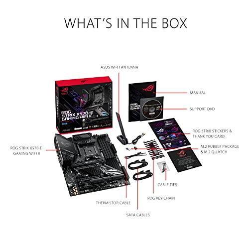 ASUS ASUS ROG Strix X570-E Gaming WiFi II AMD AM4 X570S ATX Gaming Motherboard (PCIe 4.0, Passive PCH Heatsink, 12+4 Power Stages, WiFi 6E, 2.5 Gb LAN,USB 3.2 Gen 2 Type C and Aura Sync RGB
