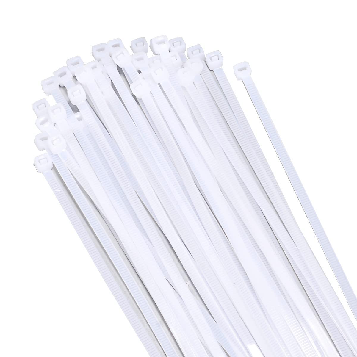 ZC Zip Ties 12 Inch Heavy Duty Clear 1000 Pack Tensile Strength 50 lbs UV Resistant Industrial Cable Ties Self Locking Zipties Wire Ties Wrap Indoor Outdoor Use for Fence Garage Camping, Zcpotizi