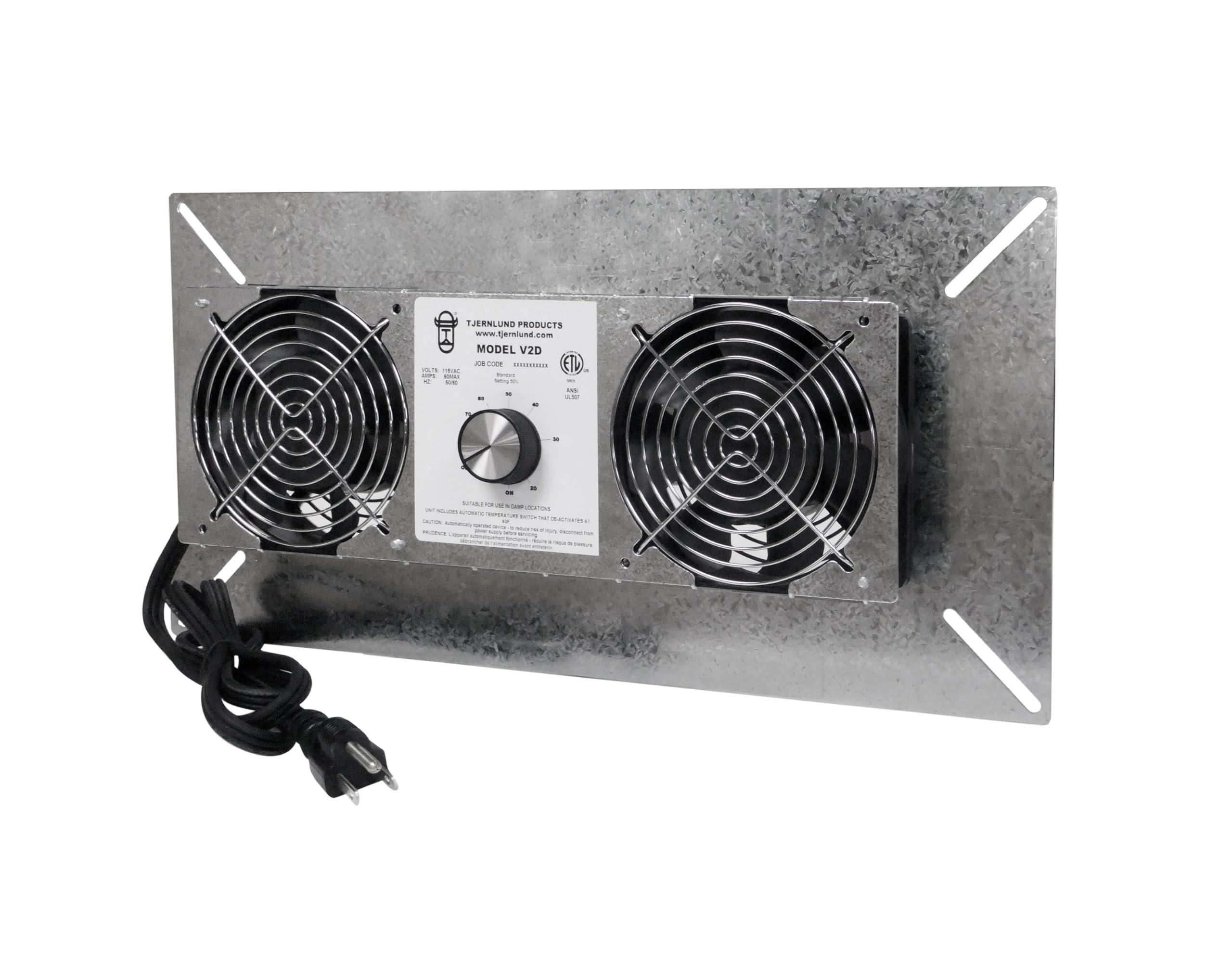 Tjernlund Tjernlund V2D UnderAire Crawlspace Ventilator Fan Moisture Mold Reducing,220 CFM