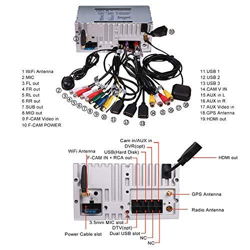 SYGAV SYGAV 2 Din Android 10 Car Stereo 10.2" Rotatable Screen Radio 4G+64G with GPS Navigation Built in DSP Dash Kit(Double Din)