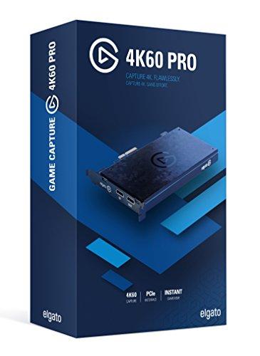 Elgato Elgato Game Capture 4K60 Pro - 4K 60fps Capture Card with Ultra-Low Latency Technology for Recording PS4 Pro and Xbox One X Gameplay, PCIe x4, Black