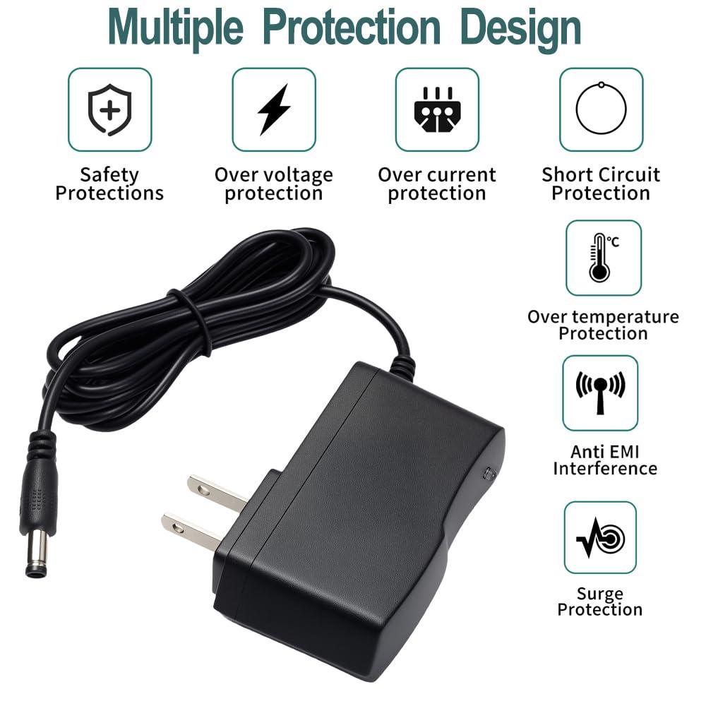 YOOFONE 5V 1A Power Supply 5W AC Adapter 100-240V 50-60Hz AC to DC 5 Volt 1 Amp Universal Wall Power Adapter Converter with 5.5x2.5mm Plug DC 5V Power Cord for for Routers Toys Recorder Speaker