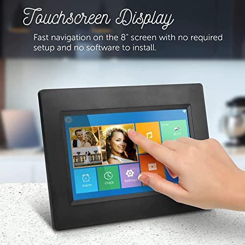 Aluratek Aluratek 7\" LCD WiFi Digital Photo Frame with Touchscreen and 8GB Built-in Memory, USB/SD/SDHC Supported, Built-in Clock, Calendar, Weather, Black