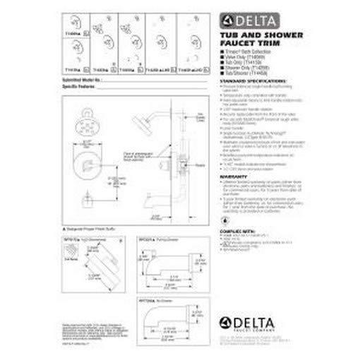 DELTA FAUCET DELTA FAUCET T14159-SS, Stainless
