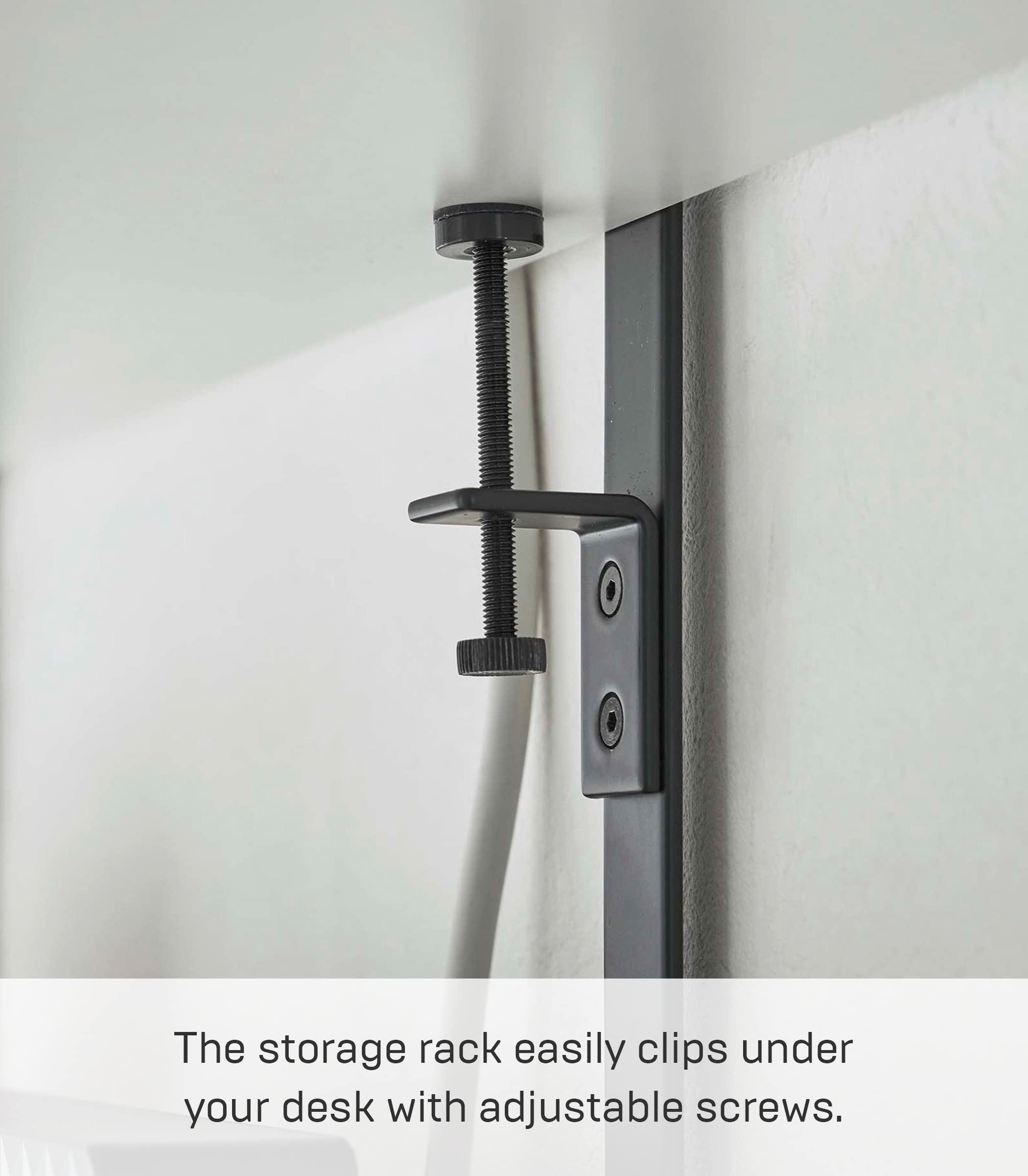 YAMAZAKI Yamazaki Home Smart Under-Desk Cable & Router Storage Rack Organizer Rack for Minamlist Office - Steel