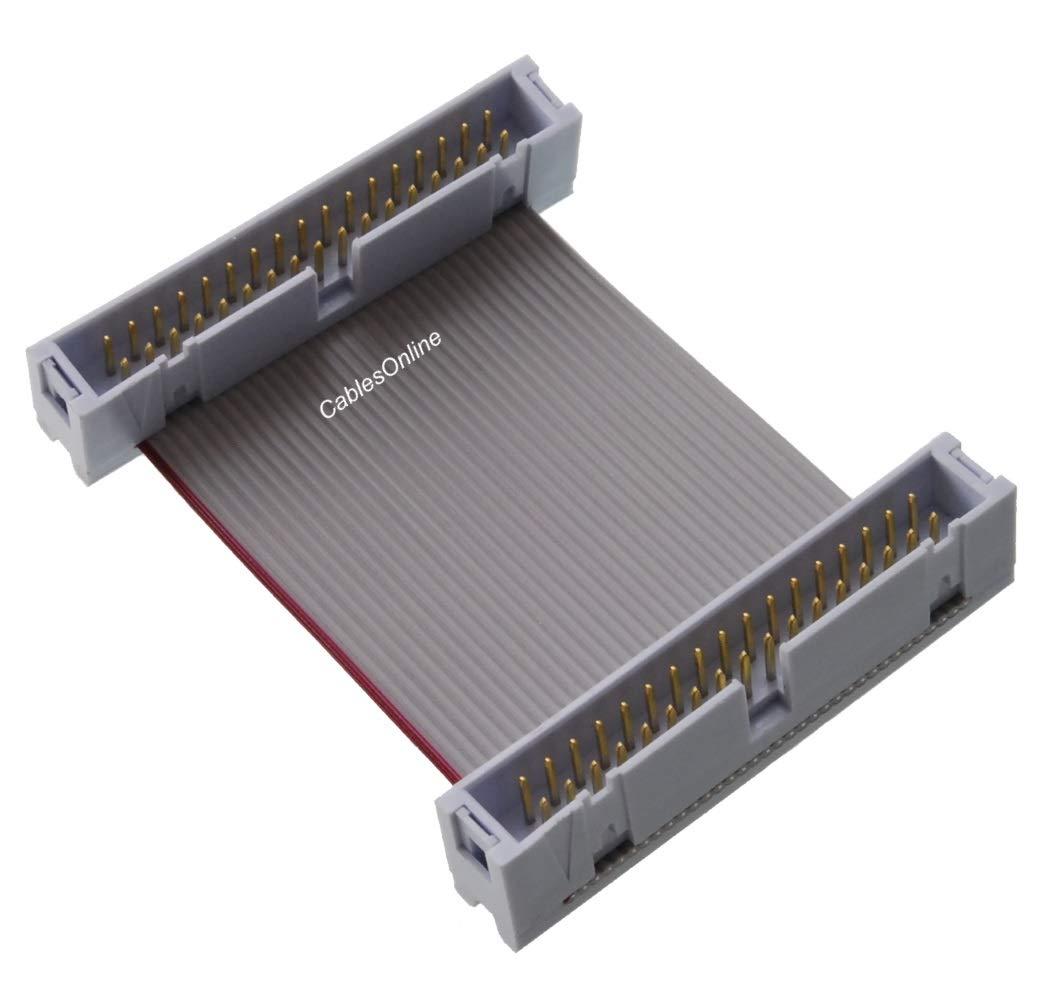 CABLESONLINE.COM ATLANTIC COMPUTERTECH CablesOnline, 2-inches 34-Pin (2x17) 2.54mm-Pitch Male to Male 34-Wire IDC Flat Ribbon Cable, FF-G02