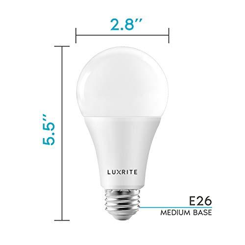 LUXRITE LUXRITE A21 LED Bulbs 150 Watt Equivalent, 2550 Lumens, 3000K Soft White, Dimmable Standard LED Bulb 22W, Energy Star, E26 Medium Base - Indoor and Outdoor (2 Pack)