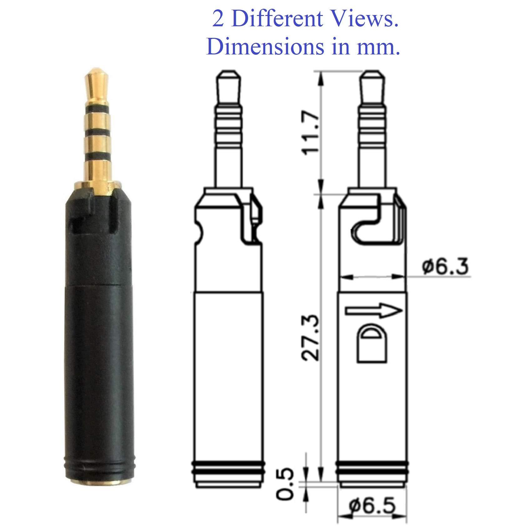 KOKKIA KOKKIA Tiny Versatile 2.5mm Male to 3.5mm Female Adapter with Lock/Unlock Feature : Extremely Versatile for Attachment to headsets/Devices with 2.5mm Audio Port.