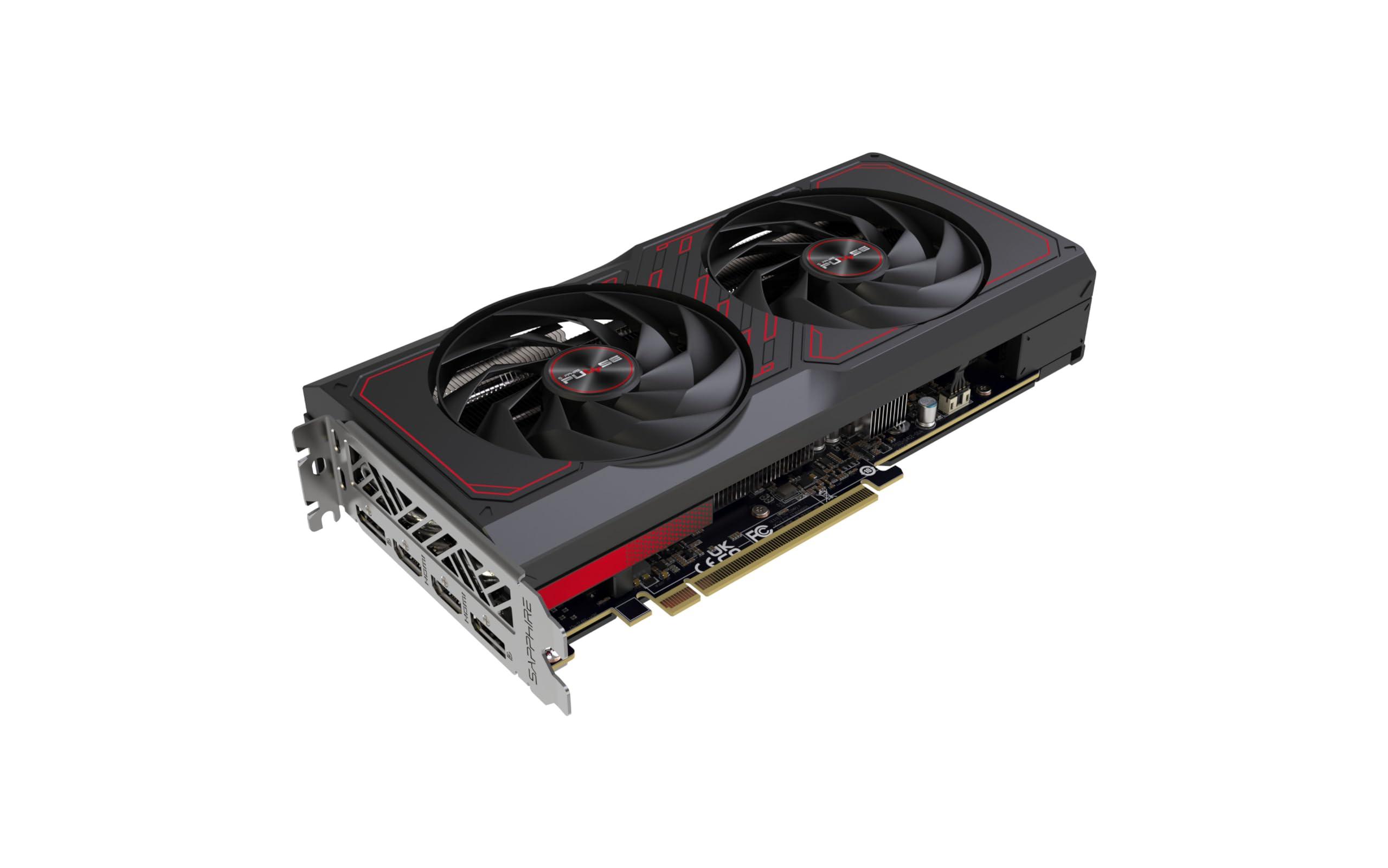 Sapphire Sapphire 11339-04-20G Pulse AMD Radeon RX 7600 XT Gaming Graphics Card with 16GB GDDR6, AMD RDNA 3
