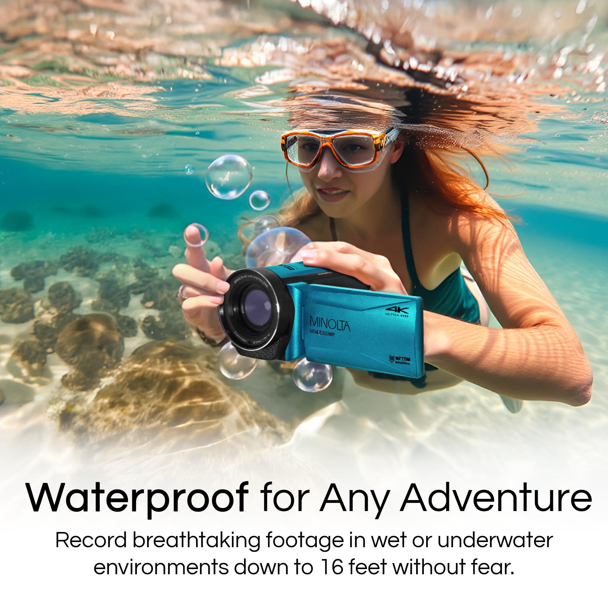 Minolta Minolta MN4K300WP 4K Ultra HD / 56 MP Waterproof Camcorder