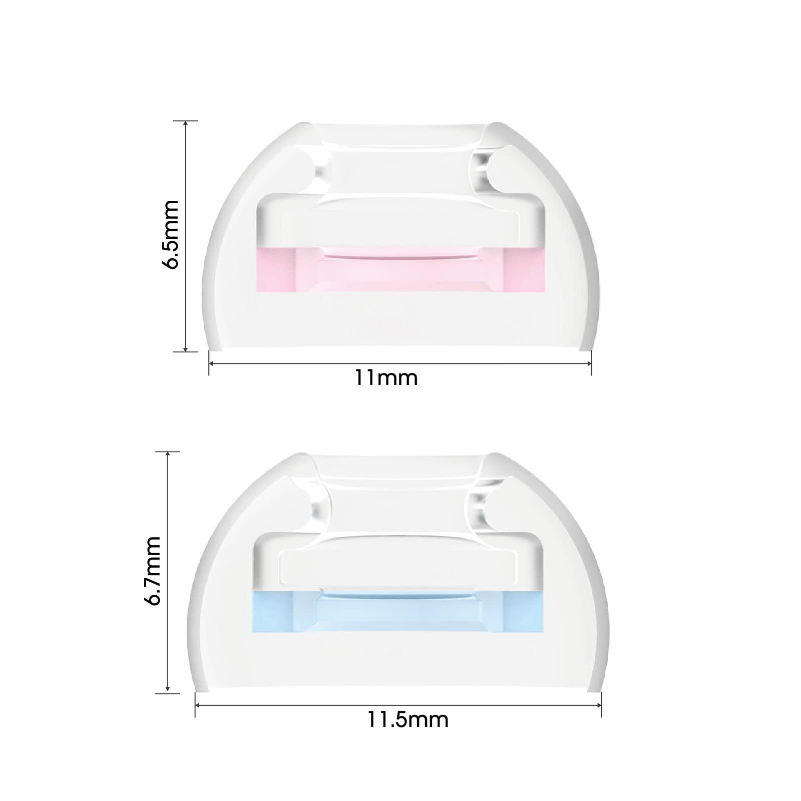 SpinFit SpinFit CP1025-M/S- Medical Grade Silicone Patented Ear Tips, Secure Fit and Supreme Comfort Fits MTW3, Galaxy Buds 2, Soundcore Space A40 & More (2 Pairs) (for Nozzle Diameter from 4-5.5mm)
