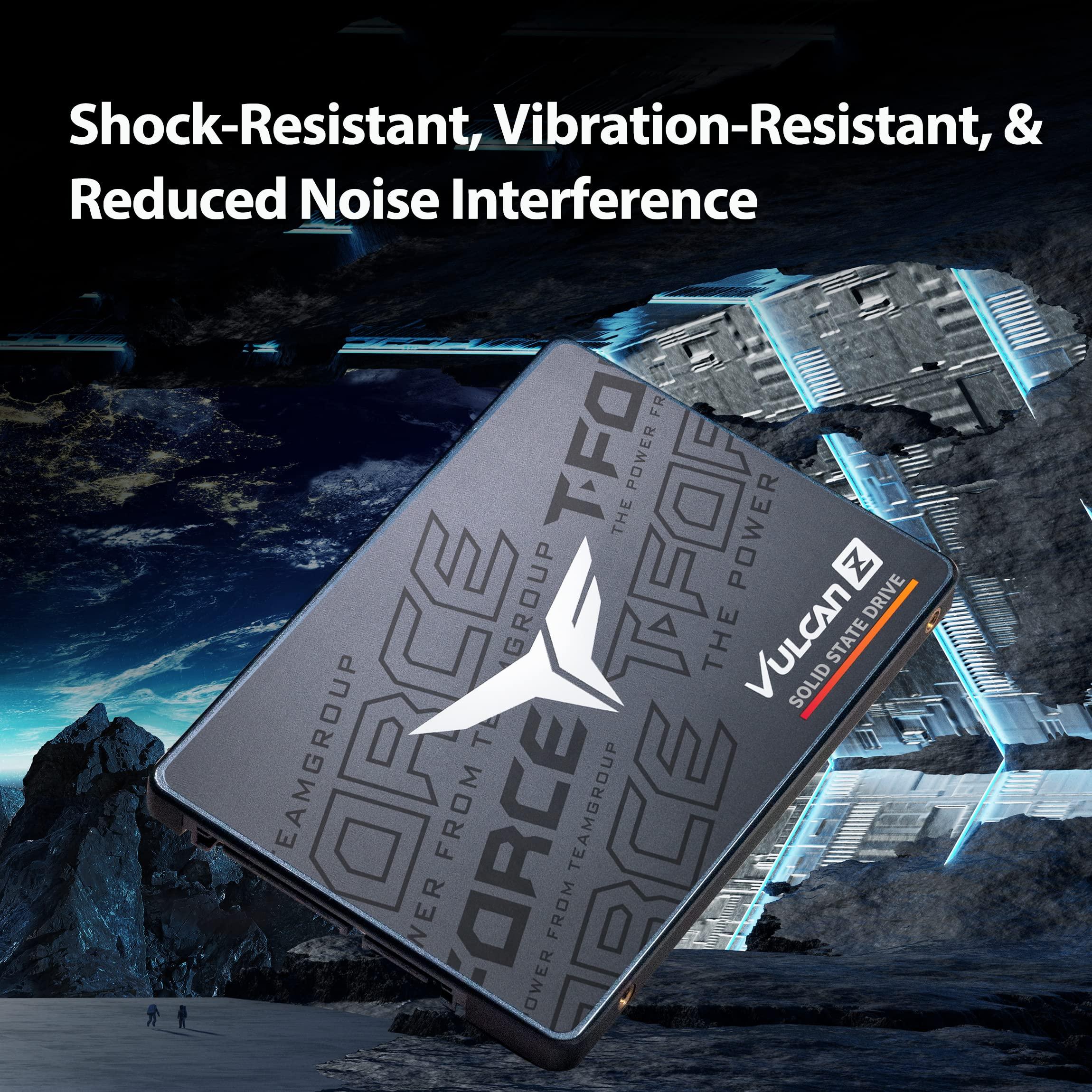 TEAMGROUP TEAMGROUP T-Force Vulcan Z 2TB SLC Cache 3D NAND TLC 2.5 Inch SATA III Internal Solid State Drive SSD (R/W Speed up to 550/500 MB/s) T253TZ002T0C101